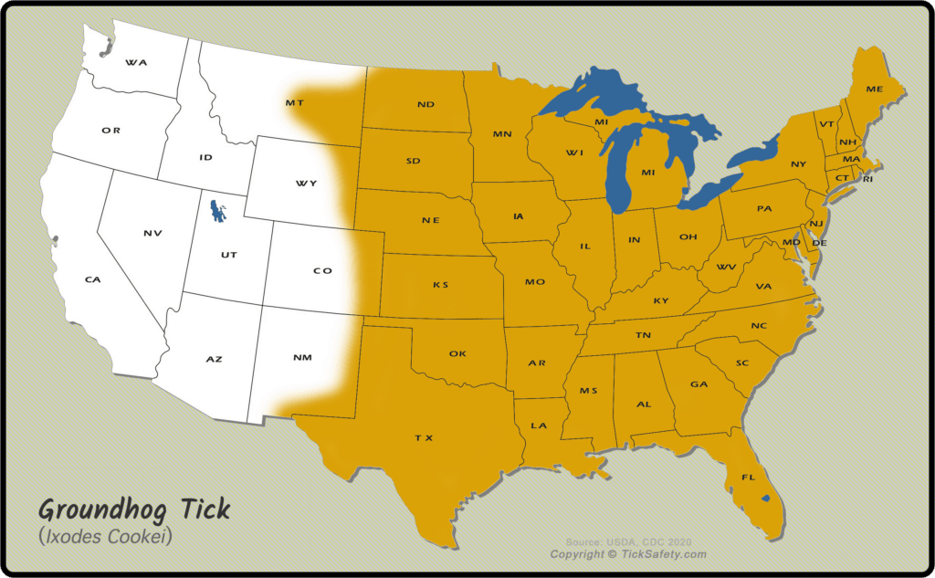 Range Map - Groundhog Tick
